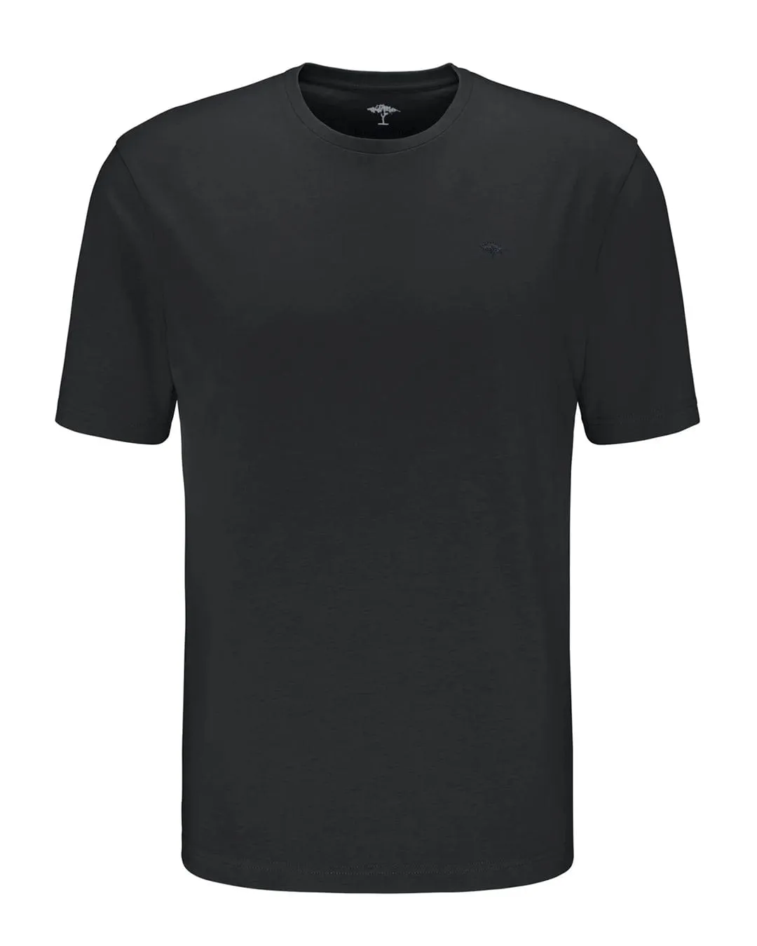 Fynch-Hatton Plain Black Crew Neck T-Shirt