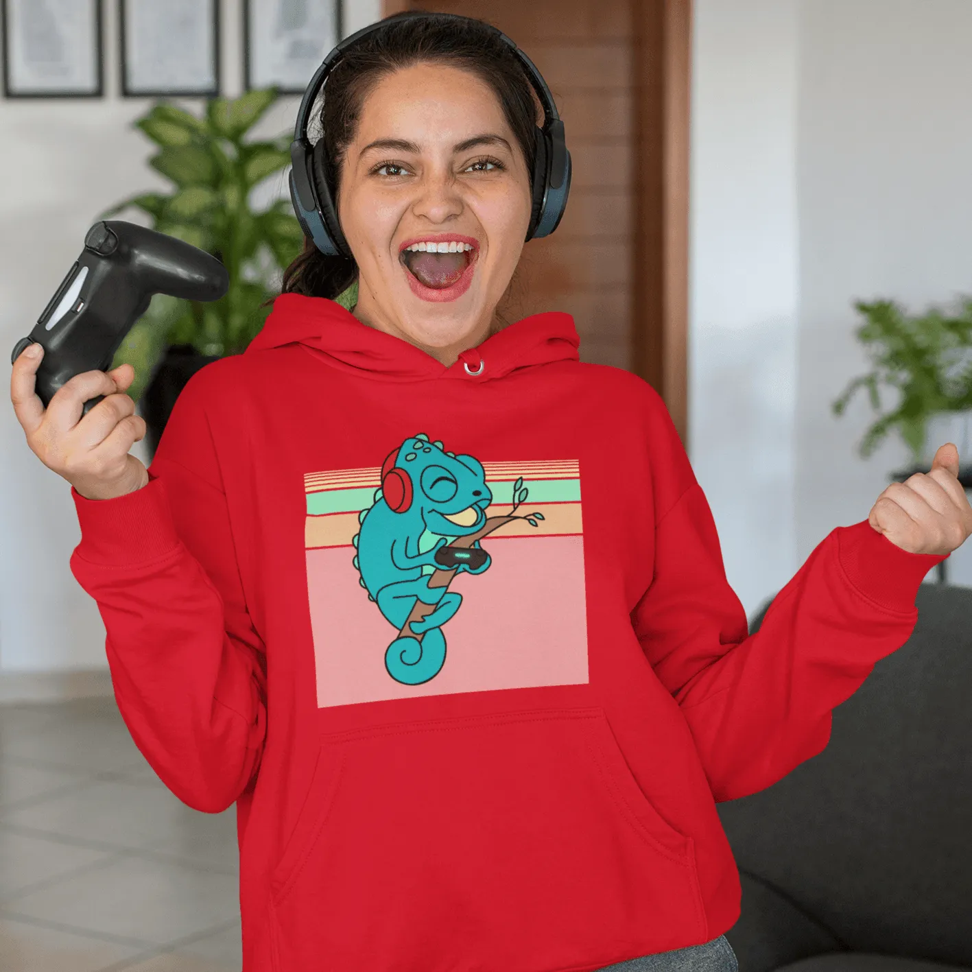 Game Night Unisex Hoodies- Red, Light Weight