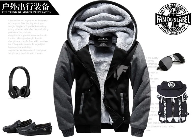 Game of Thrones wool hoodies jacket sweatshirt