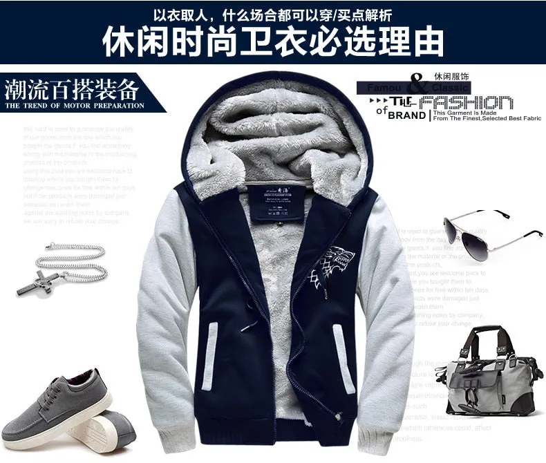Game of Thrones wool hoodies jacket sweatshirt