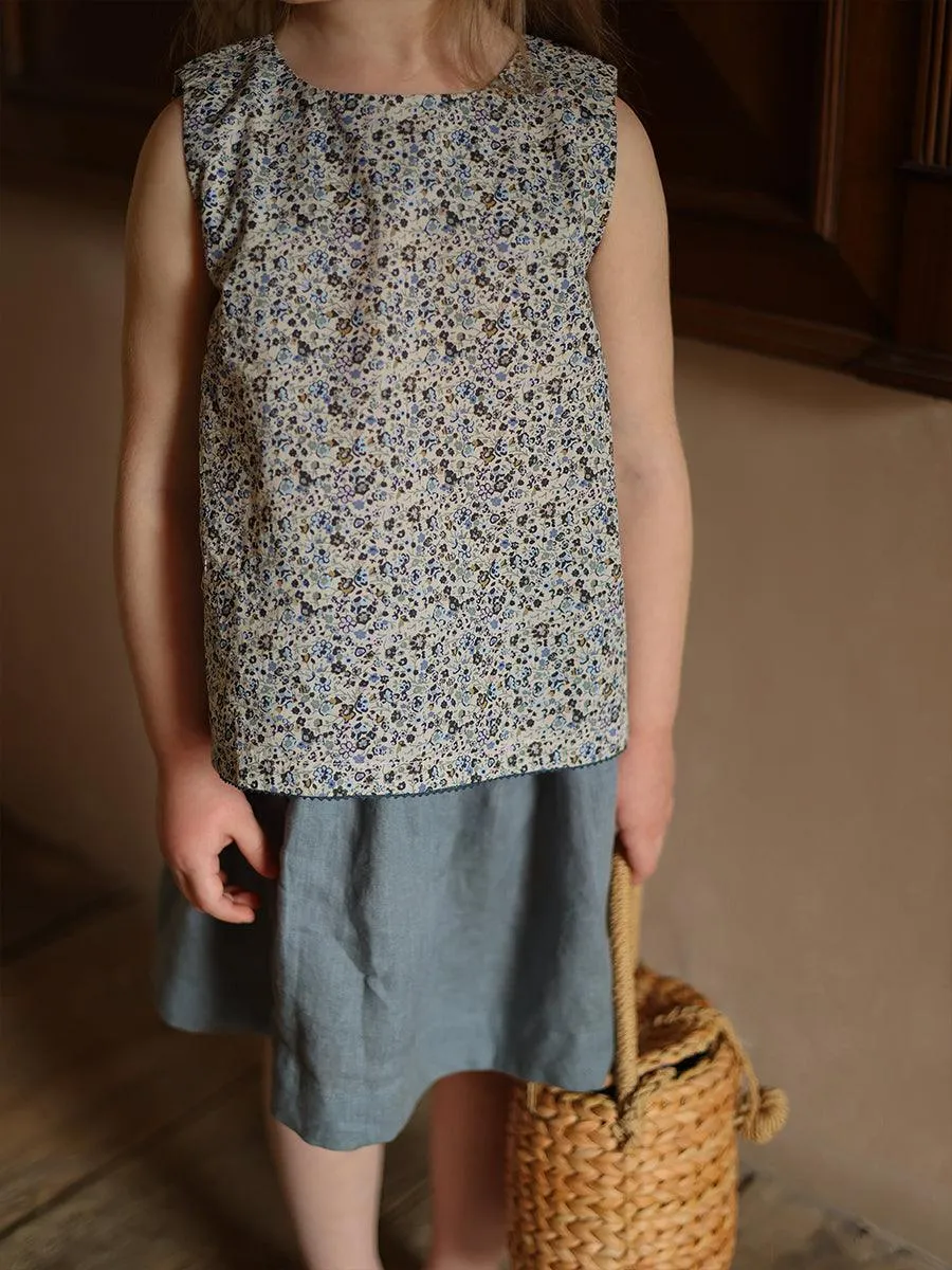 Girls Fashion Cotton Floral Vest