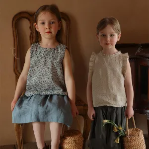 Girls Fashion Cotton Floral Vest