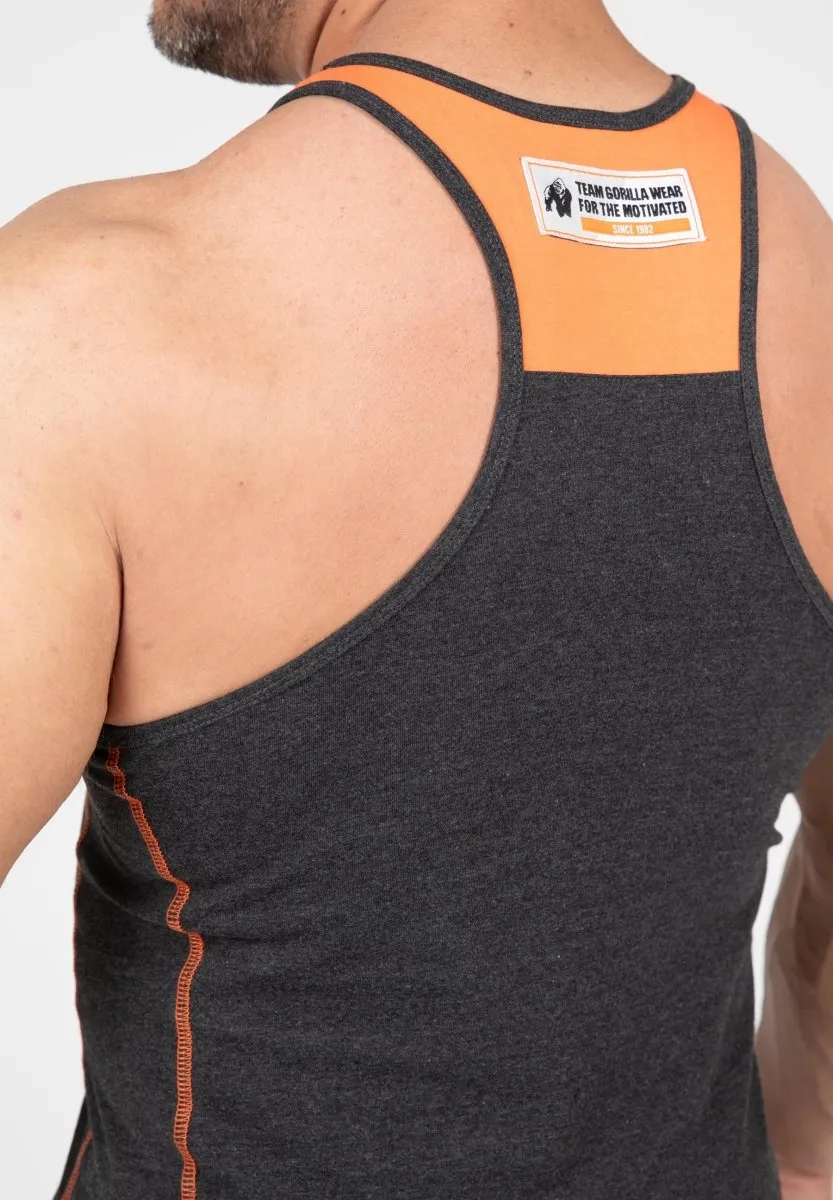 Gorilla Wear Wallace Tank Top - Grey/Orange