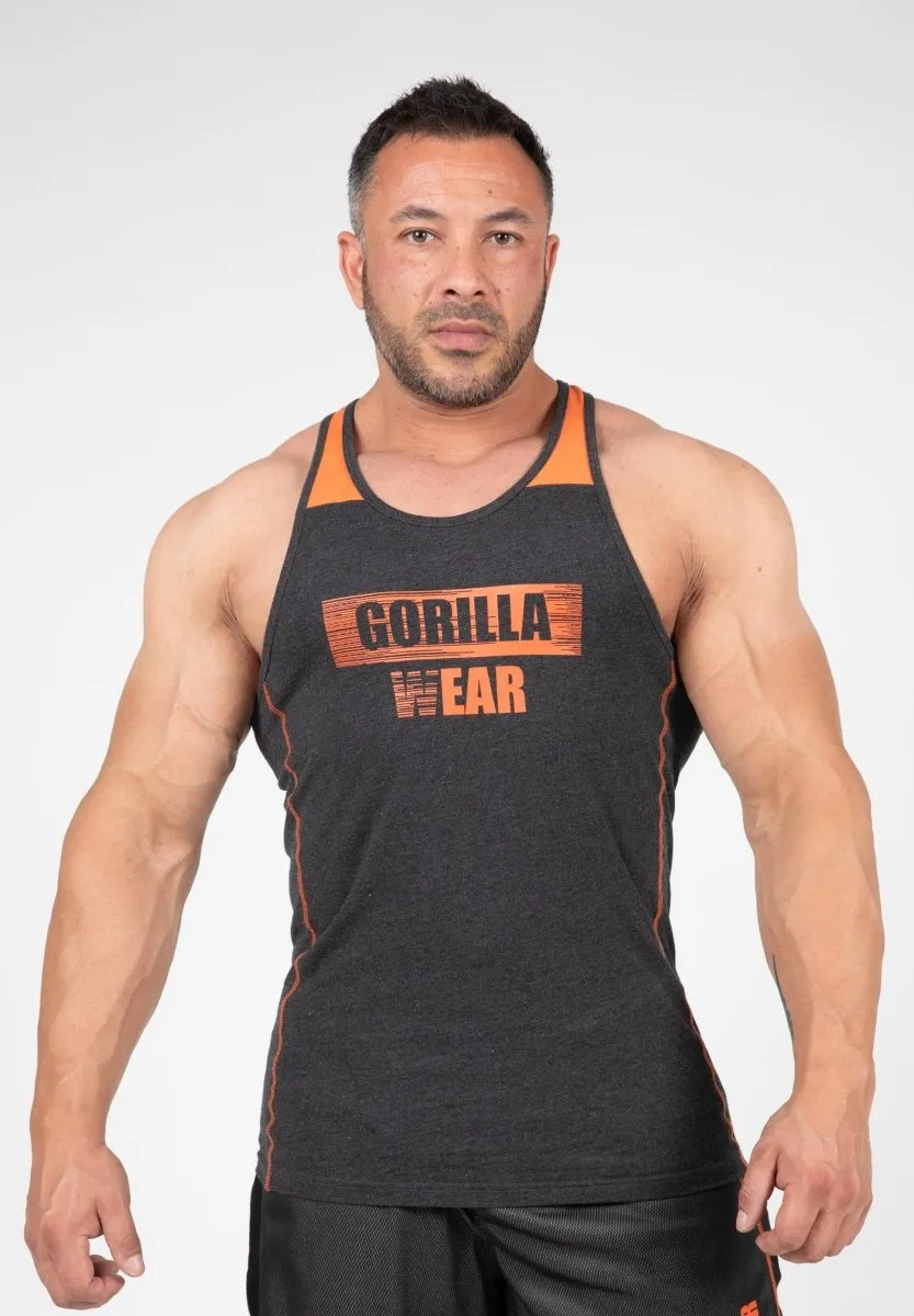 Gorilla Wear Wallace Tank Top - Grey/Orange
