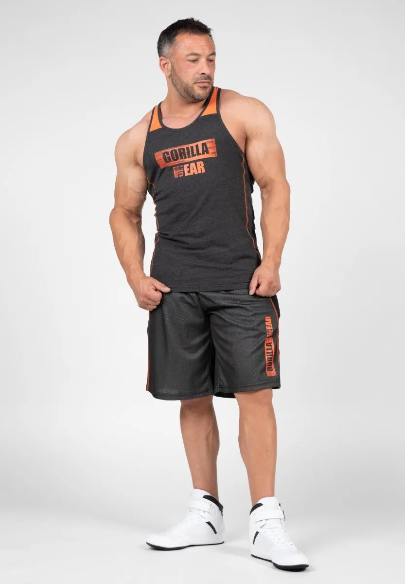 Gorilla Wear Wallace Tank Top - Grey/Orange