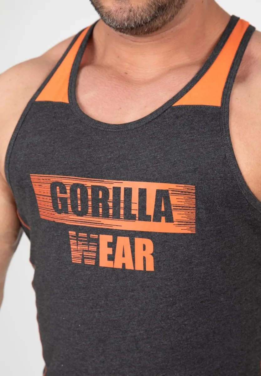 Gorilla Wear Wallace Tank Top - Grey/Orange