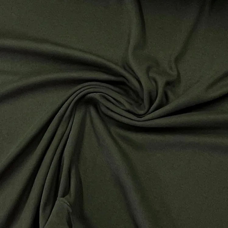 Green Cotton Rib Knit Fabric