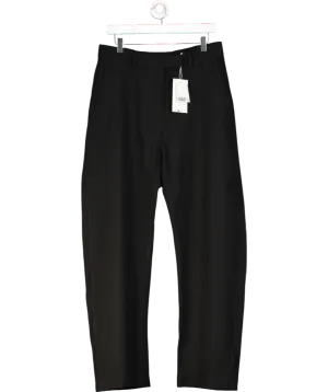 H&M Studio Collection Black Linen-blend Tailored Trousers UK 12