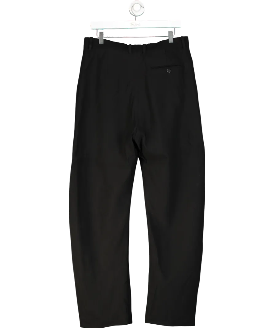 H&M Studio Collection Black Linen-blend Tailored Trousers UK 12