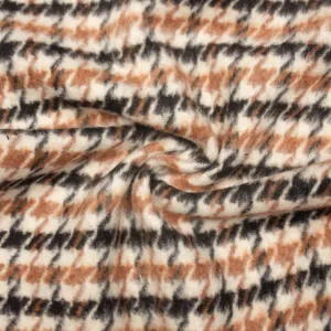 Huge Beige/Black Houndstooth Modacrylic