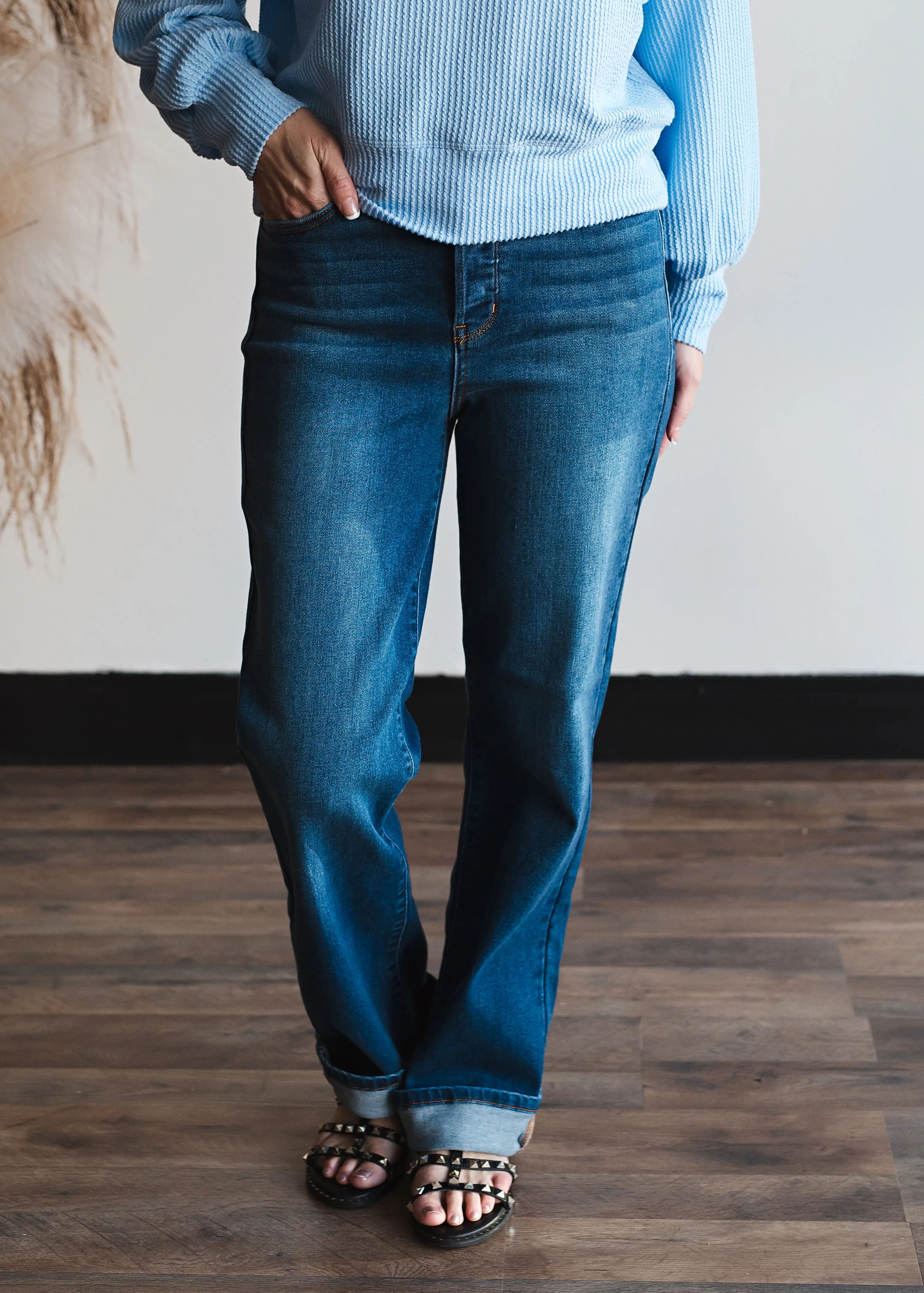 Judy Blue Button Fly Dad Jeans  - JB82556