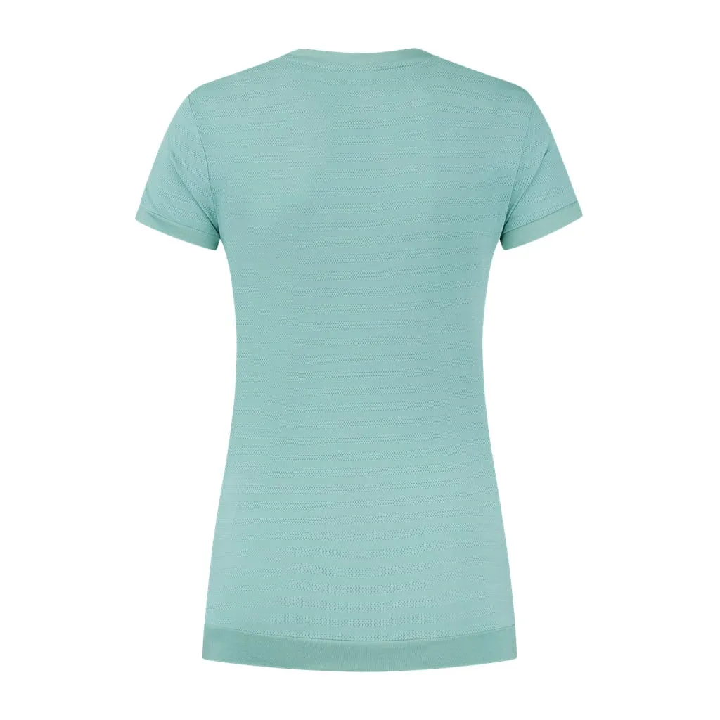 K-Swiss Tac Hypercourt Womens V-Neck Badminton Top - Nile Blue