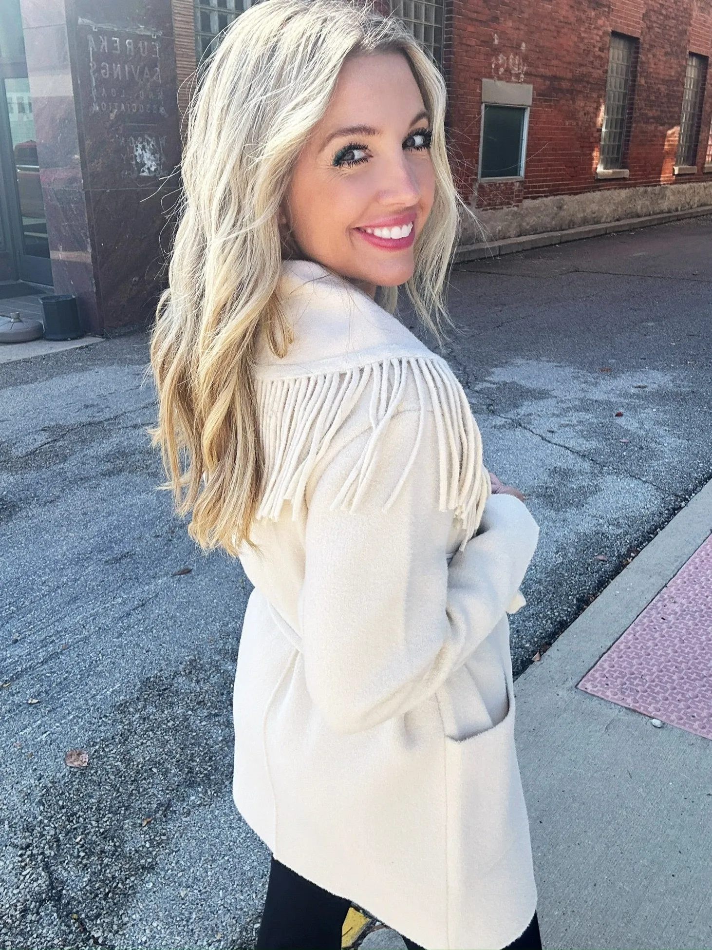 Karen Kane Uniquely Darling Fringe Jacket