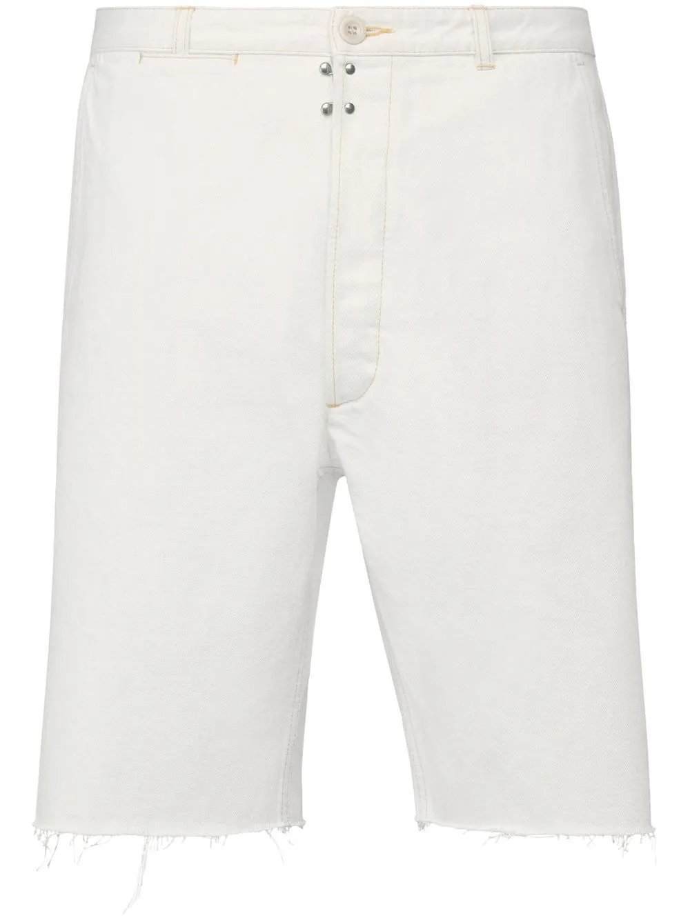 knee-length denim shorts