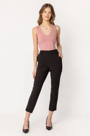 Knit Crepe Cropped Trouser