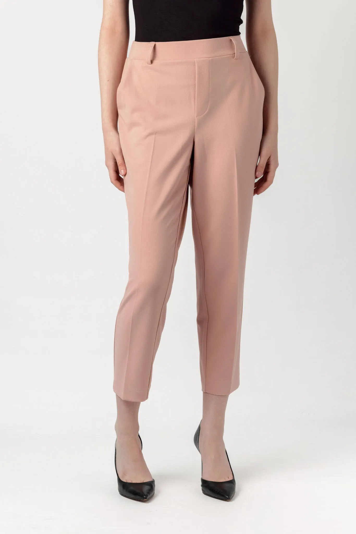 Knit Crepe Cropped Trouser