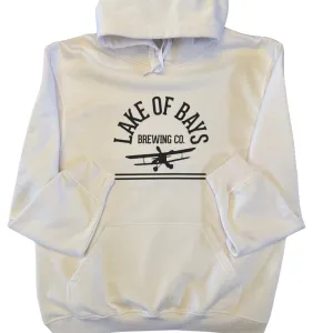 Lake of Bays Logo - White Heavy Hoodie
