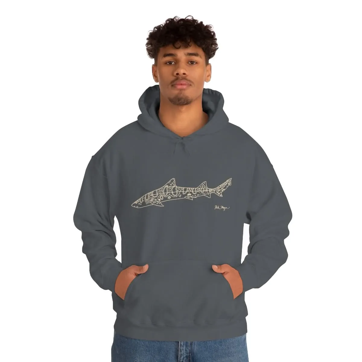 Leopard Shark Drawing Warm Hoodie