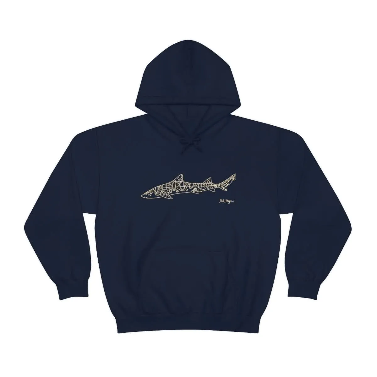 Leopard Shark Drawing Warm Hoodie