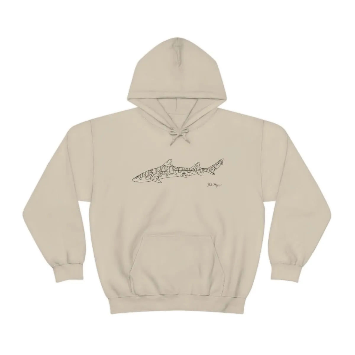 Leopard Shark Drawing Warm Hoodie