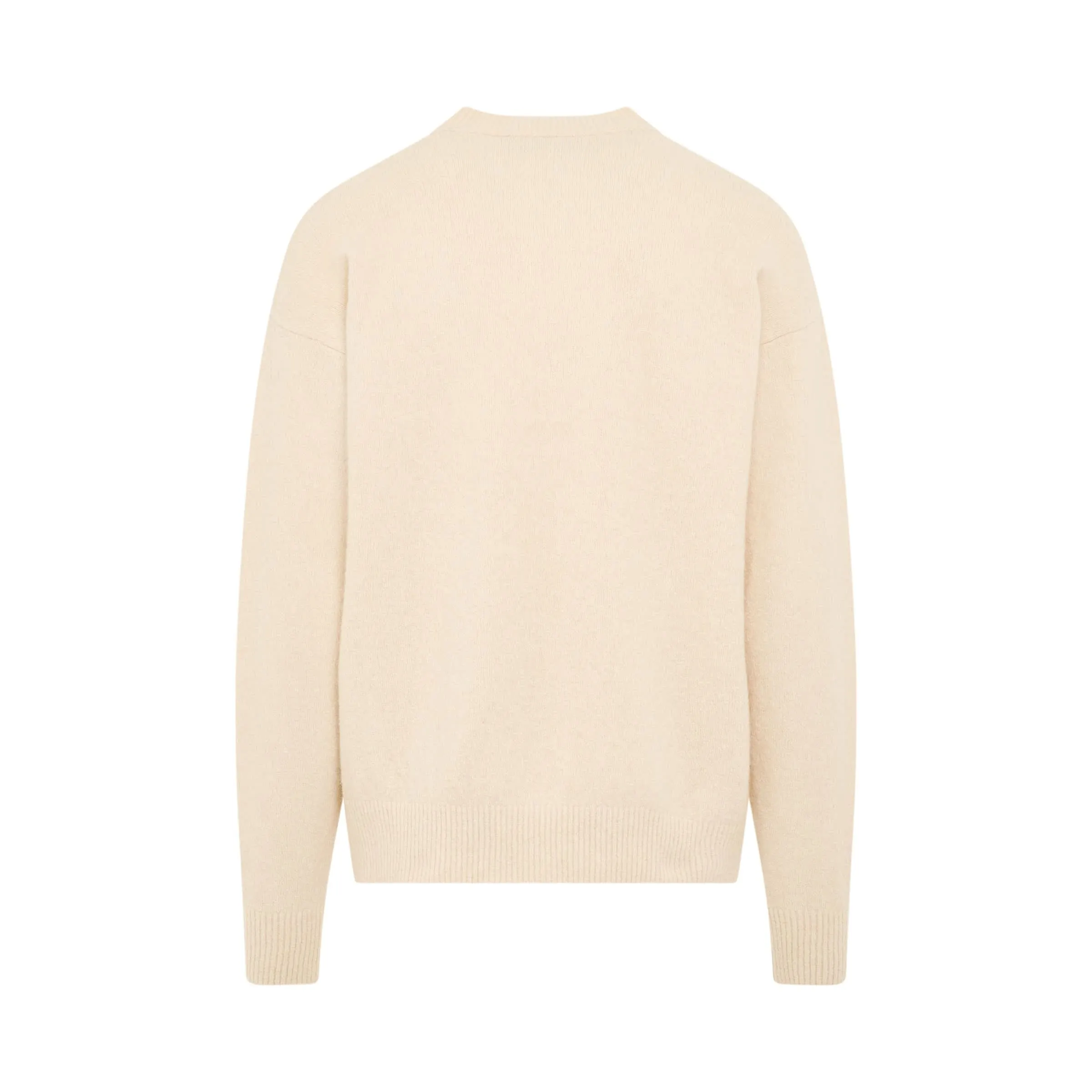 Logo Embroidered Sweater in White/Black