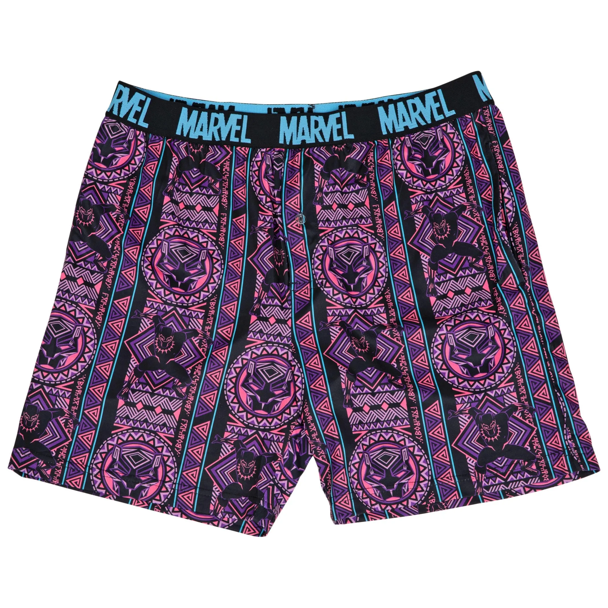 Marvel Comics Black Panther Neon Casual Shorts