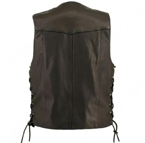 Men's Laced Side Basic Biker Vest (Custom)