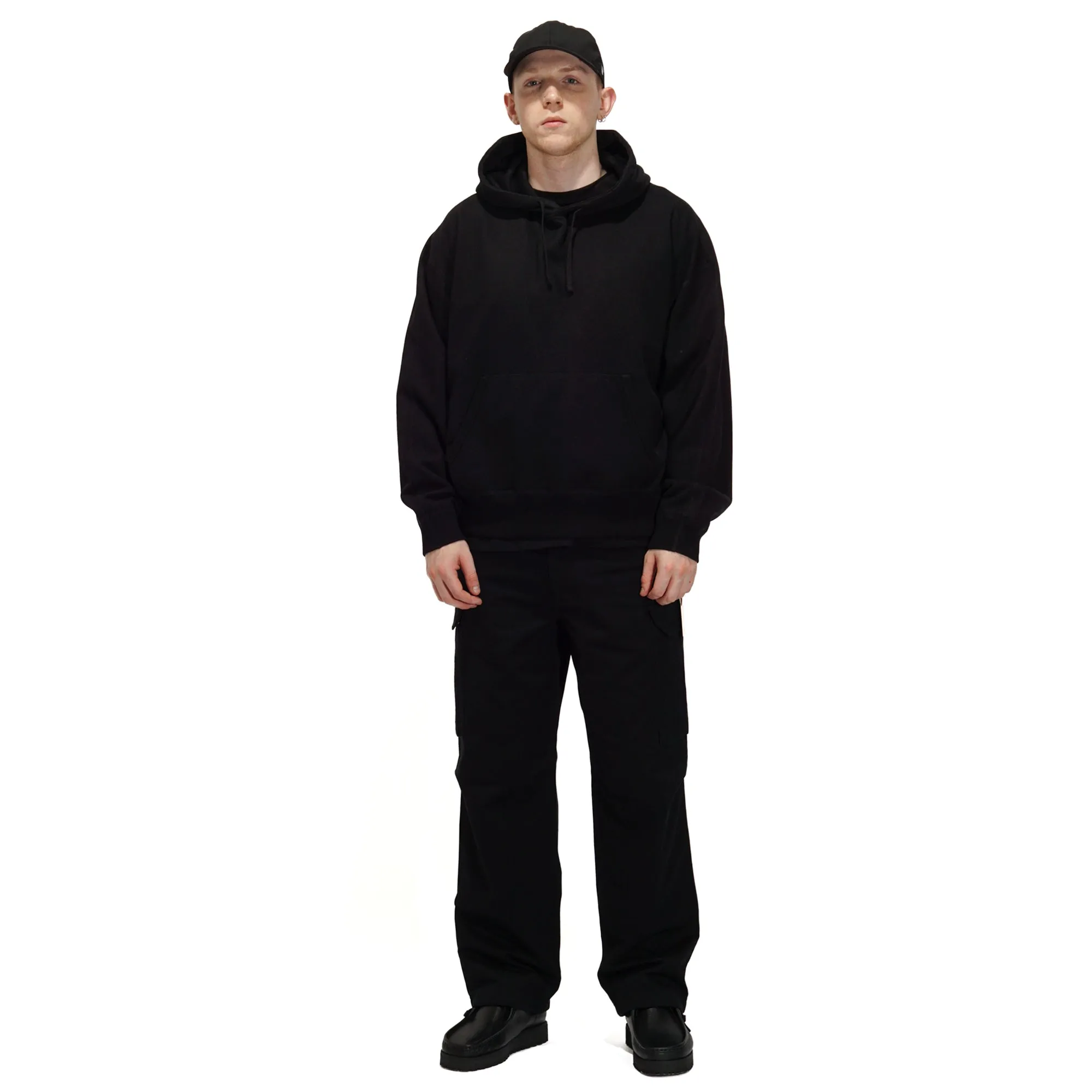 MIDWEIGHT TERRY RELAXED HOODIE "BLACK"