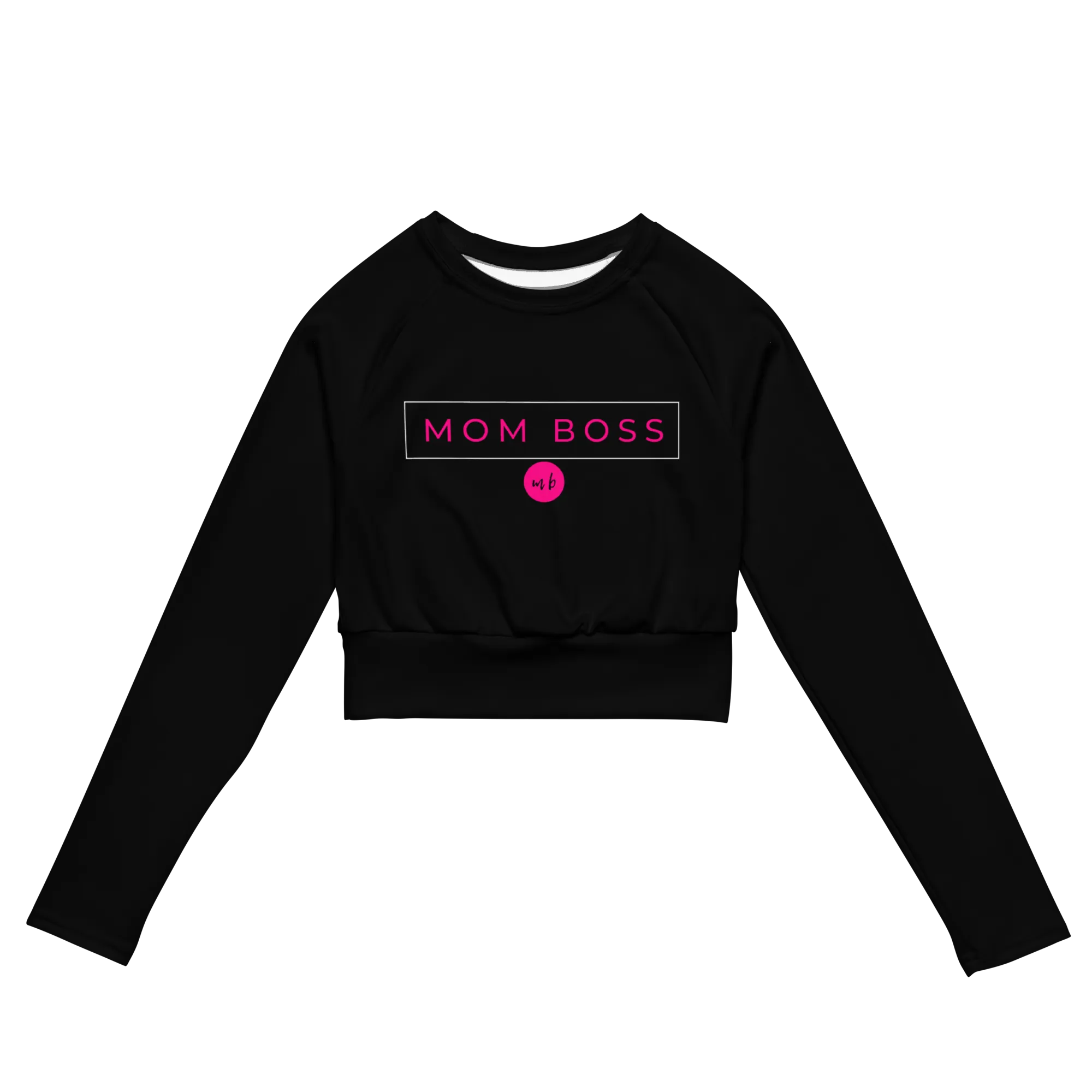 mom boss crop shirt (black)