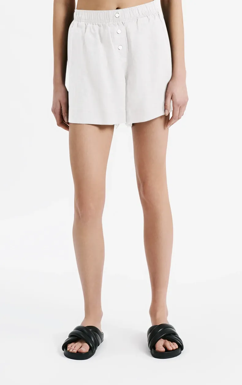 Nude Lucy Lounge Linen Short (White)