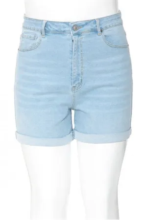 Out Of Town Light  Denim Shorts Plus Size