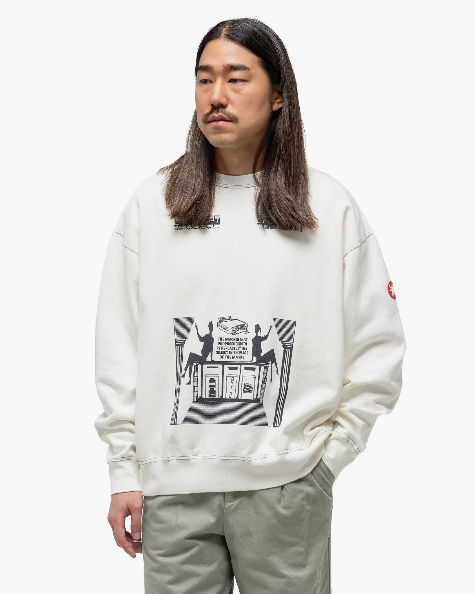 Overdye Md Machines Crew Neck White