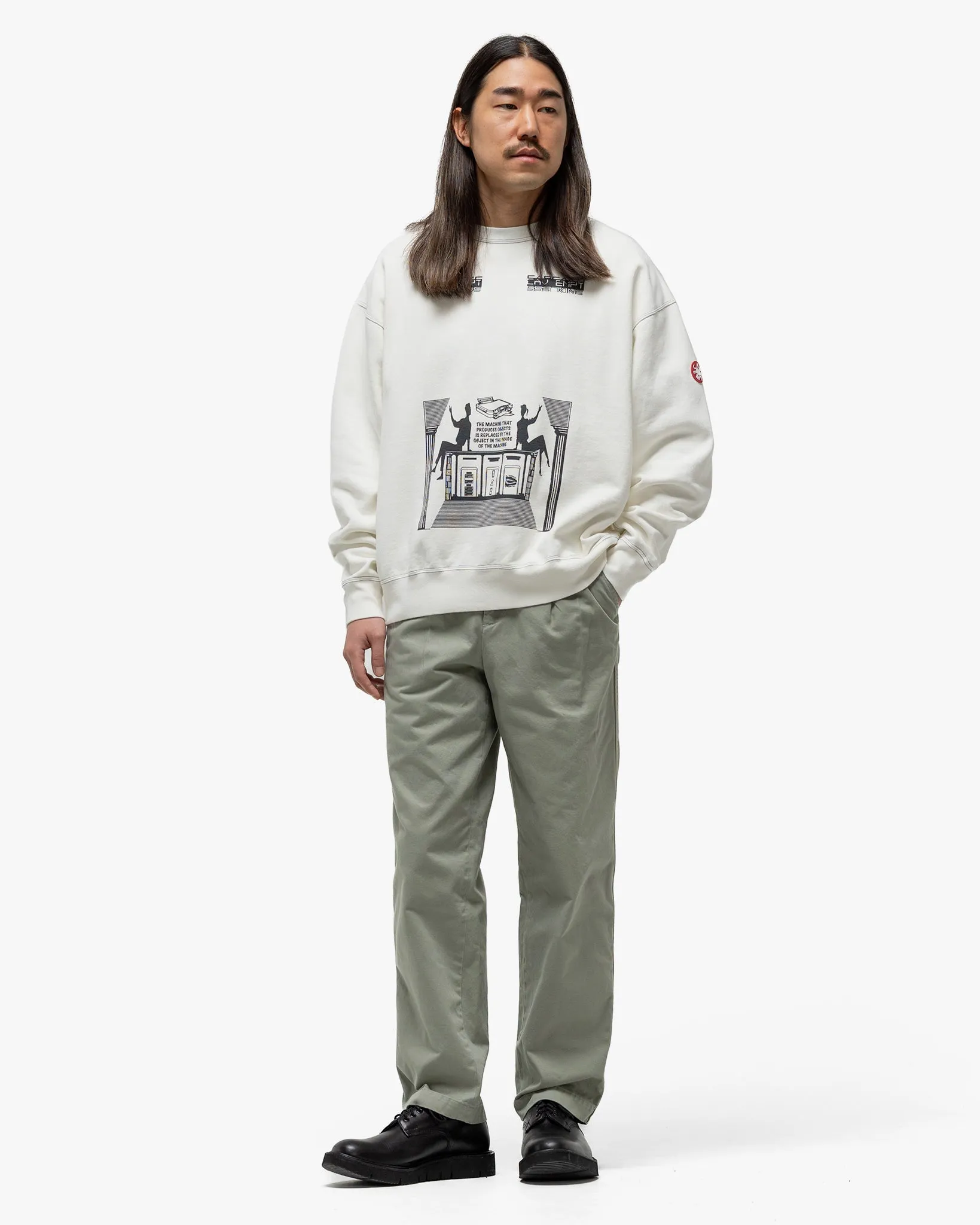 Overdye Md Machines Crew Neck White