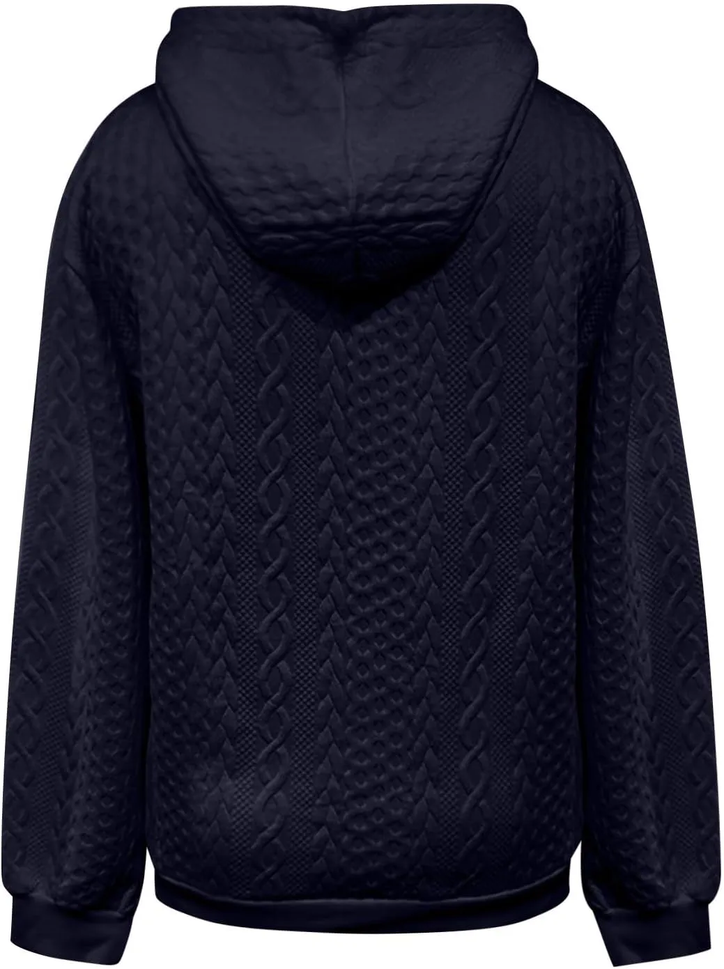 Oversized Sweatshirts for Women Loose Fit Drawstring Waffle Knit Hoodies Casual Cute Solid Long Sleeve Pullover Tops