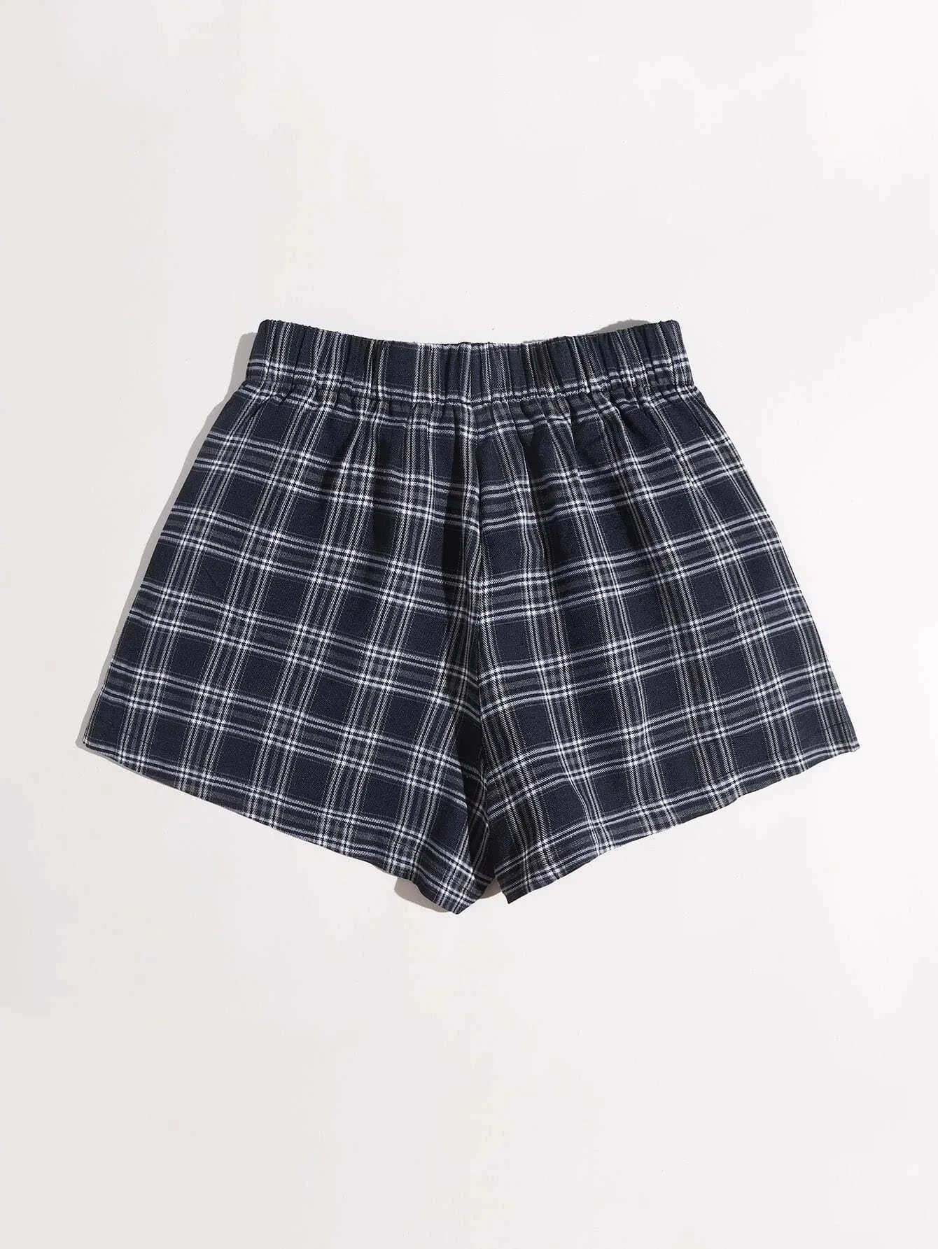Plaid Casual Pocket Shorts