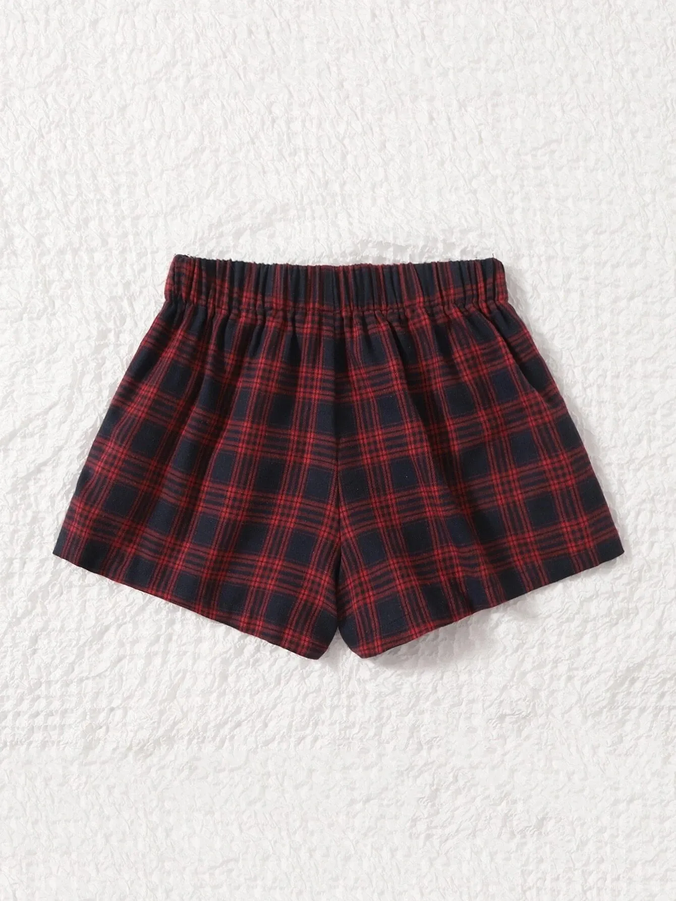 Plaid Casual Pocket Shorts