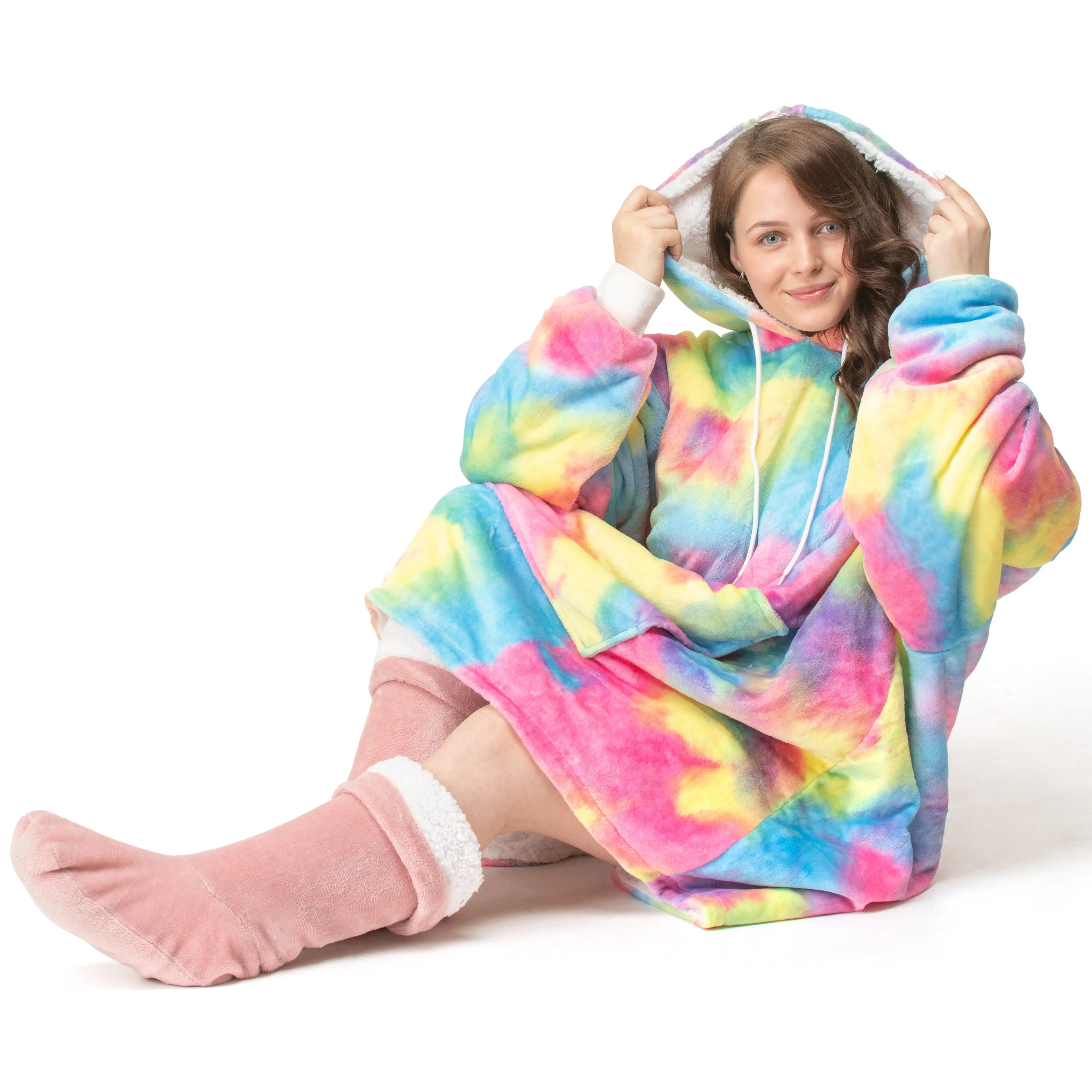 Rainbow Hoodie Blanket