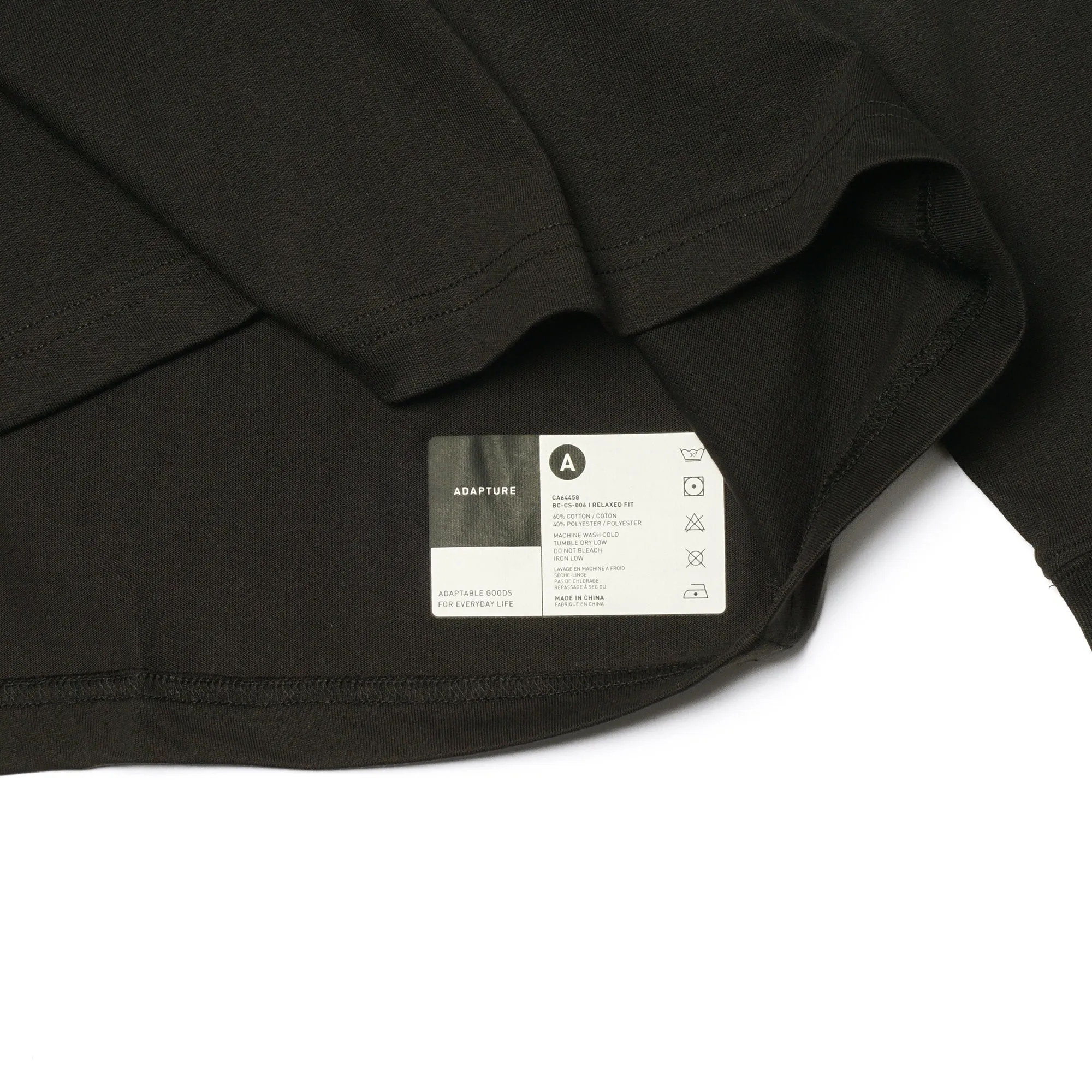 RELAXED FIT LONG SLEEVE SHIRT "BLACK"