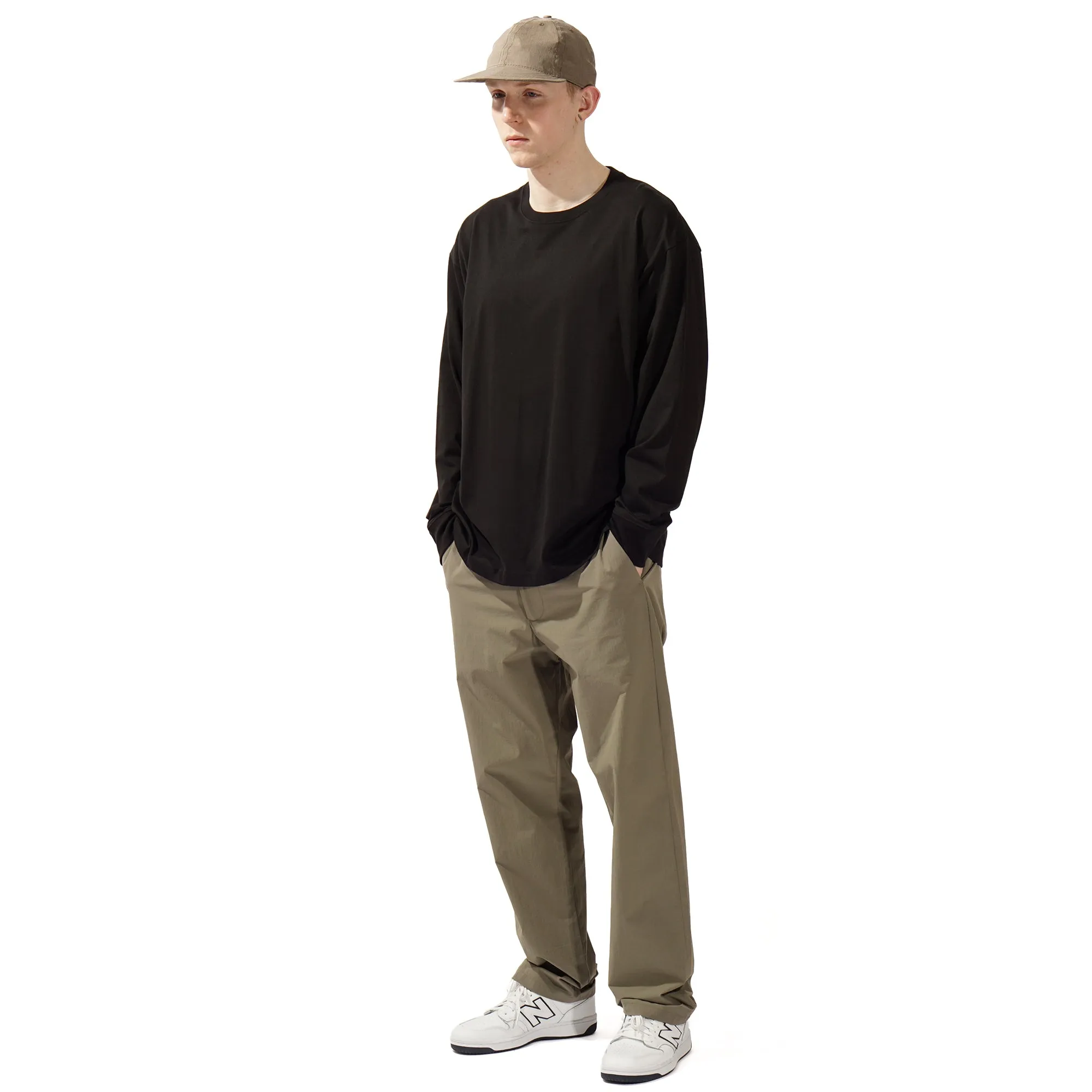 RELAXED FIT LONG SLEEVE SHIRT "BLACK"