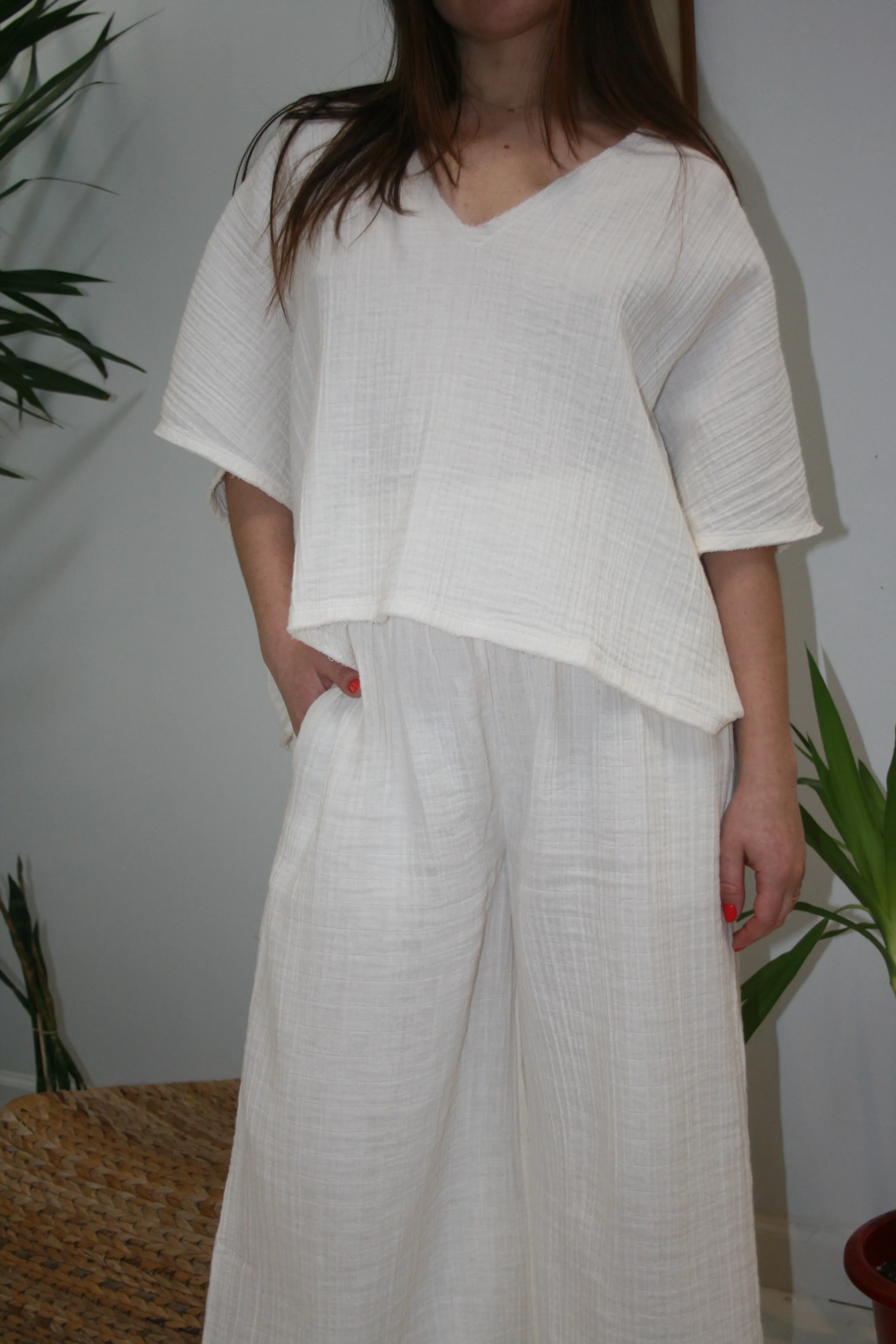 Relaxed Top - White