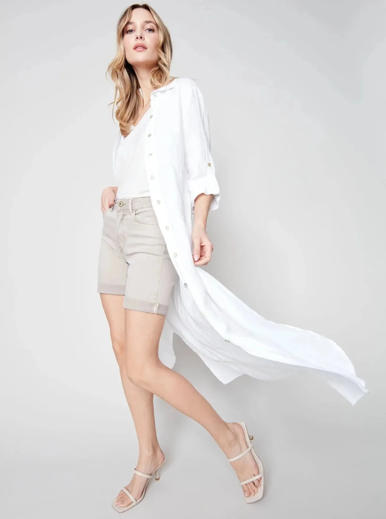 Rolled Up Cuff Short [Greige-C8029RR]