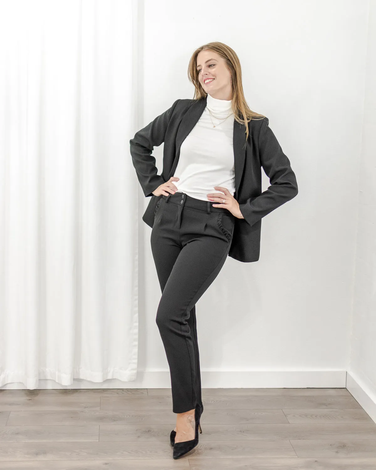 Ruffle Pocket Trousers