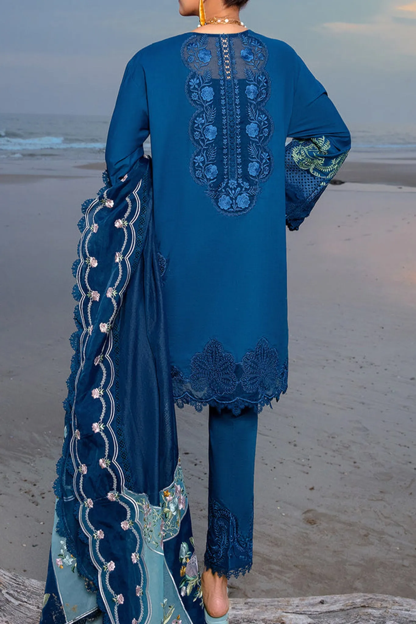 Saira Shakira By Crimson Unstitched 3 Piece Luxury Lawn Collection'2024-Ulysses Midnight
