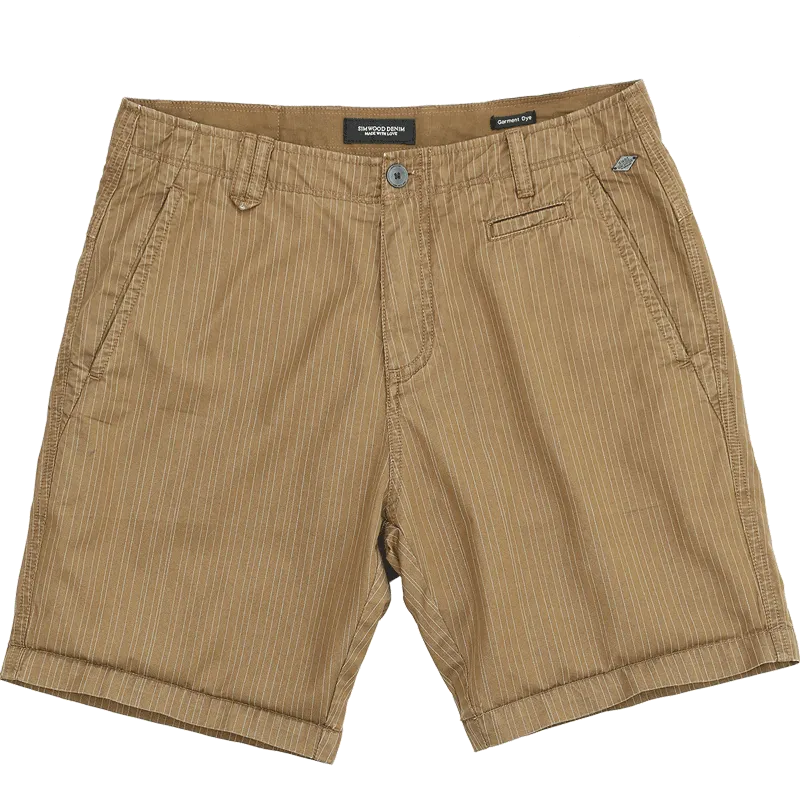 SIMWOOD 2020 summer vintage vertical striped shorts men garment dyed