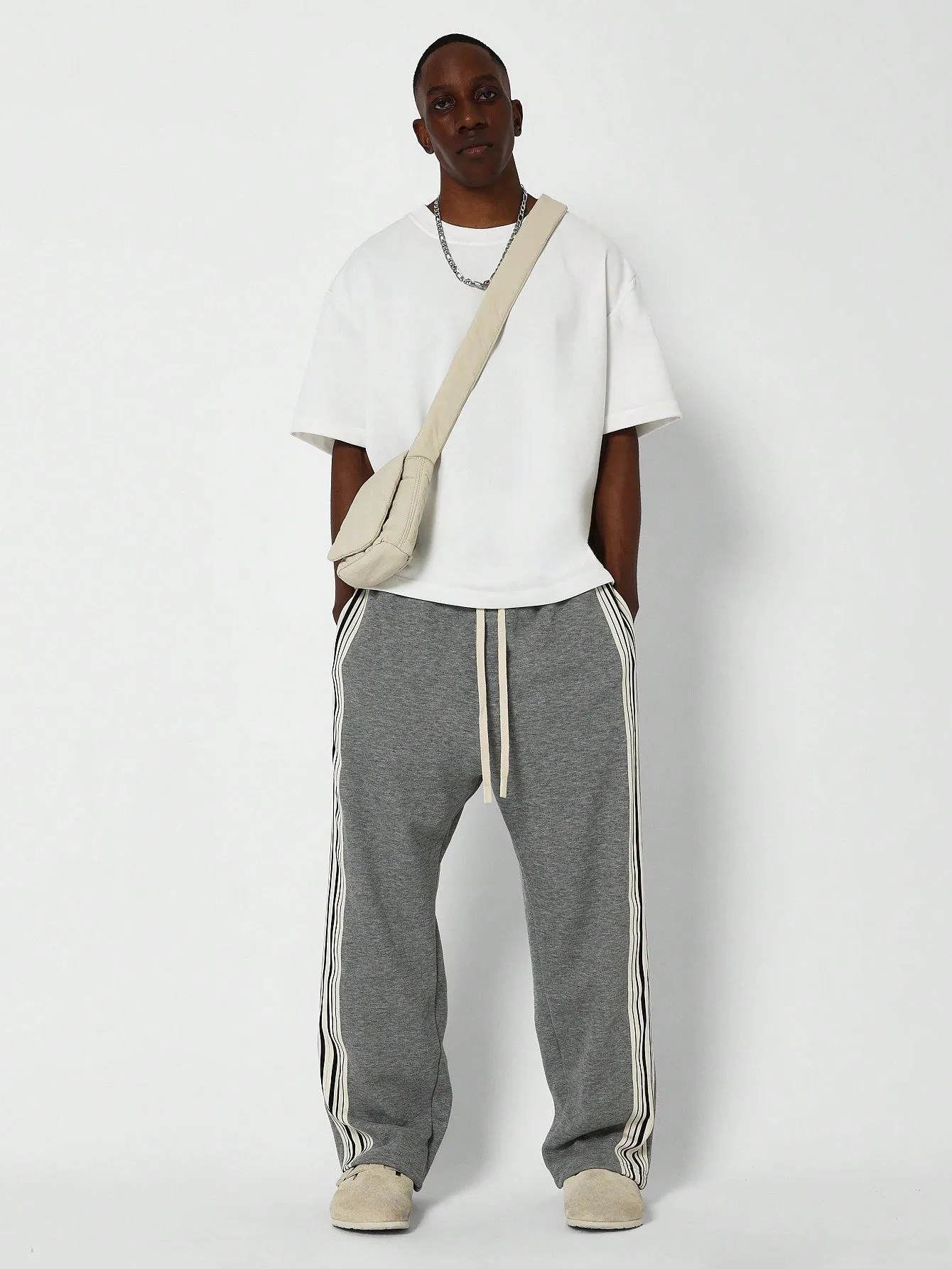 Straight Fit Jogger With Side Tape Detail