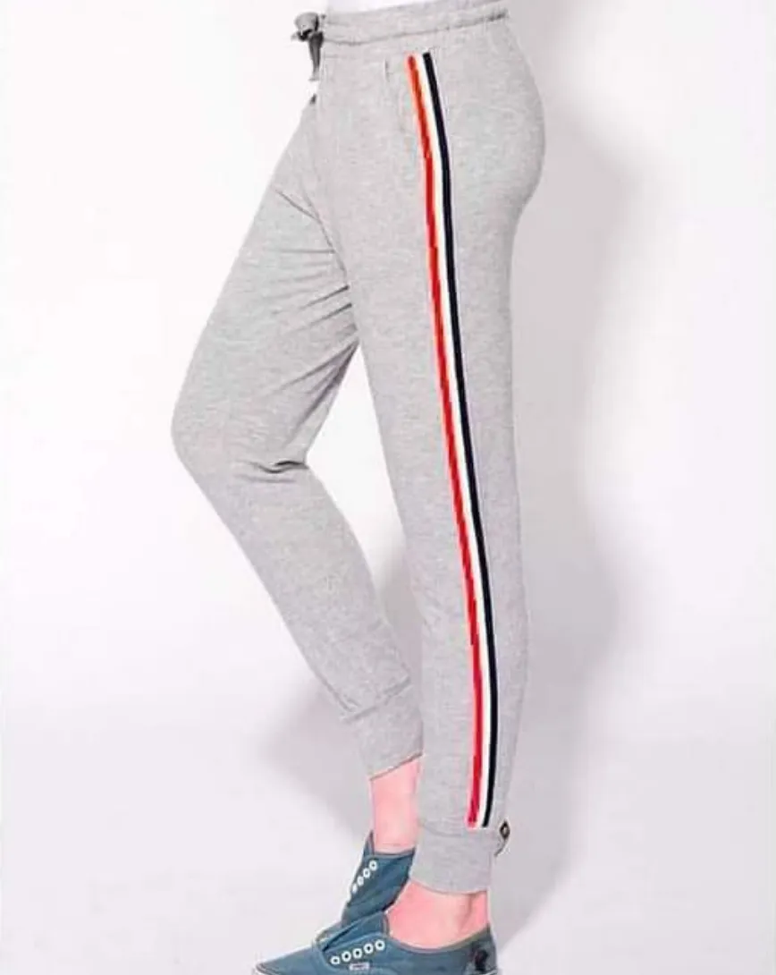 Striped Tape Side Drawstring Jogger Pants