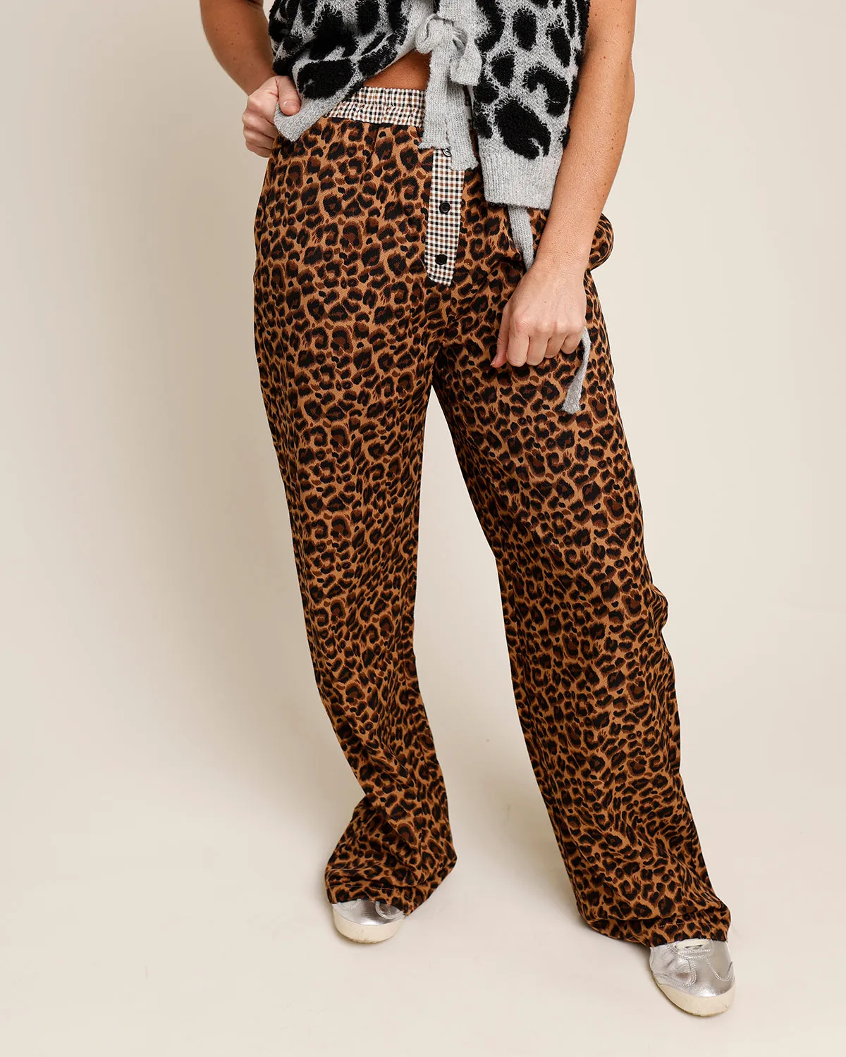 THIS KISS LEOPARD BOXER PANTS