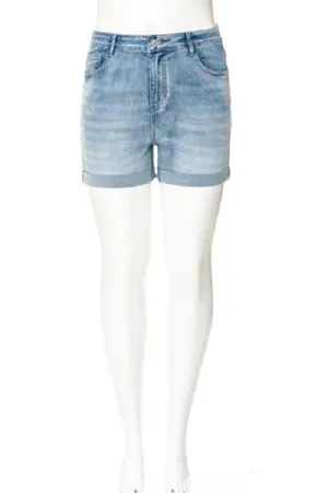 Time To Go Light  Denim Shorts Plus Size