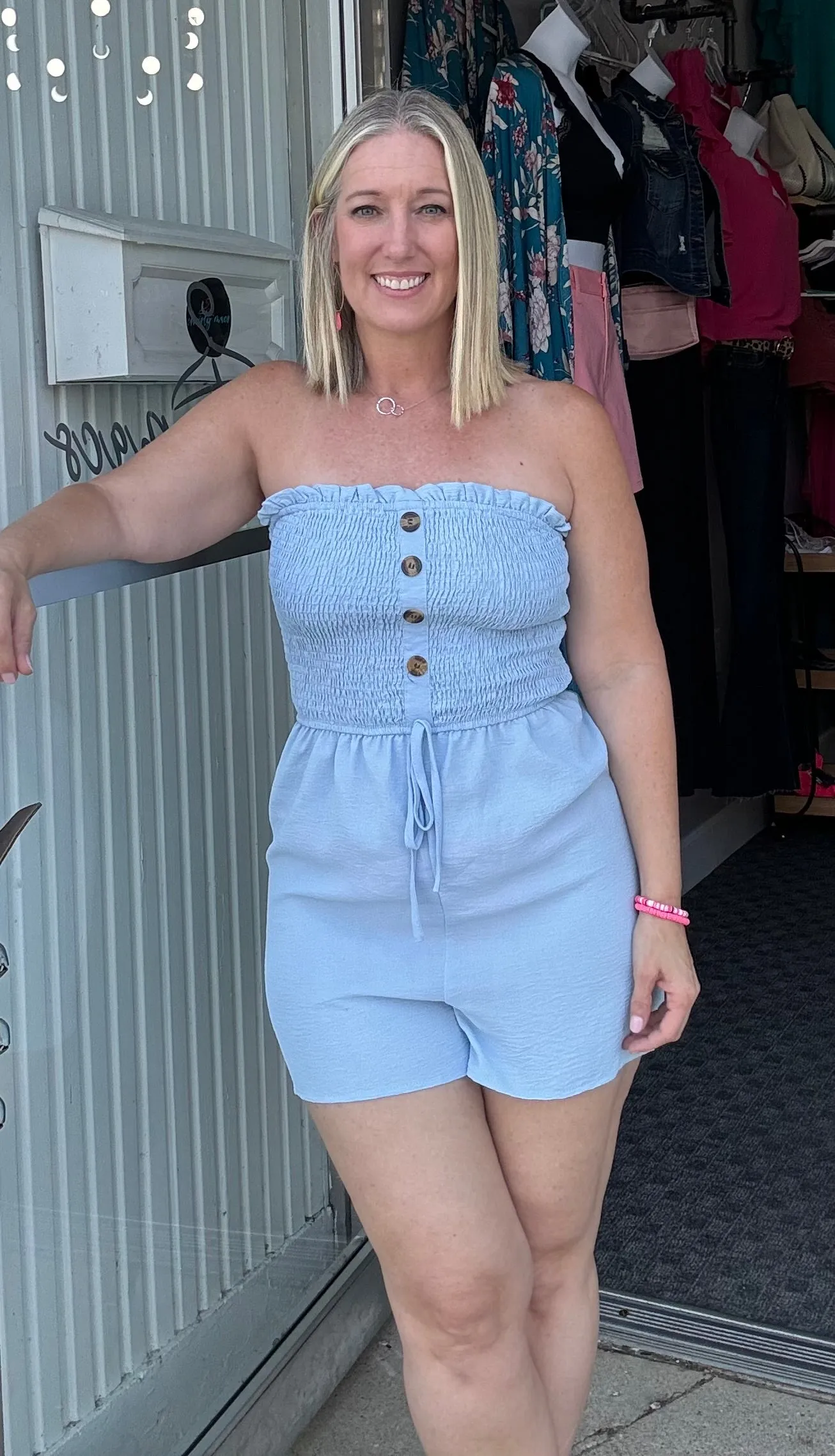 Tube Top One-piece Shorts