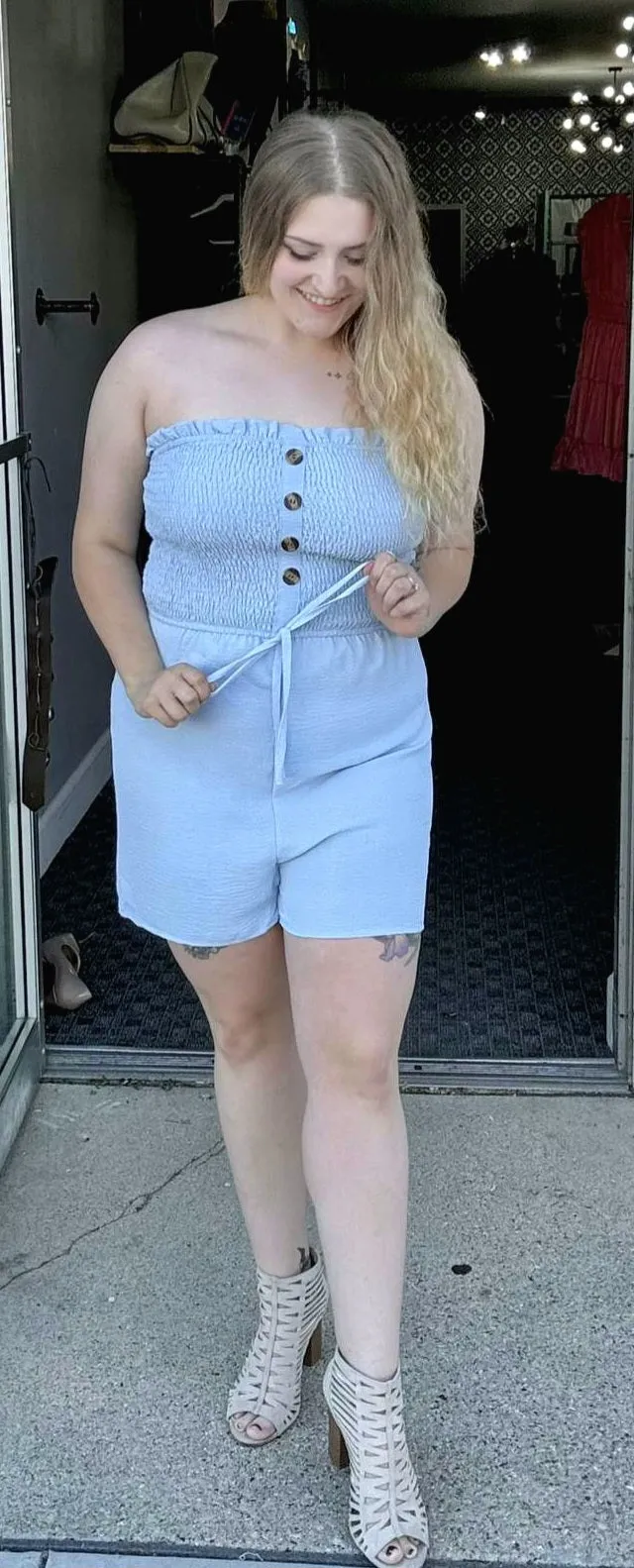 Tube Top One-piece Shorts